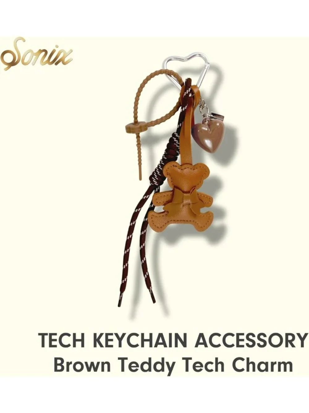 Cute Aesthetic Teddybear Keychain Charm - Adorable Bag Accessory for Purses